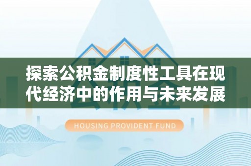 晴隆探索公积金制度性工具在现代经济中的作用与未来发展