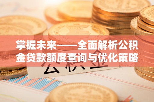 晴隆掌握未来——全面解析公积金贷款额度查询与优化策略