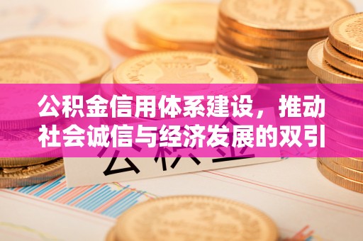 晴隆公积金信用体系建设，推动社会诚信与经济发展的双引擎
