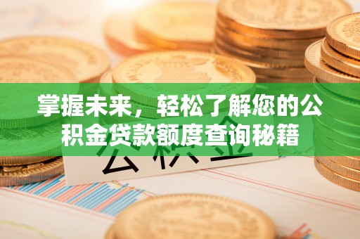 晴隆掌握未来，轻松了解您的公积金贷款额度查询秘籍