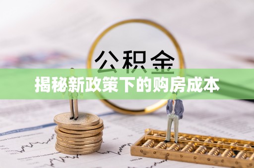 晴隆揭秘新政策下的购房成本