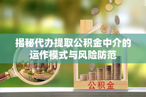 晴隆揭秘代办提取公积金中介的运作模式与风险防范